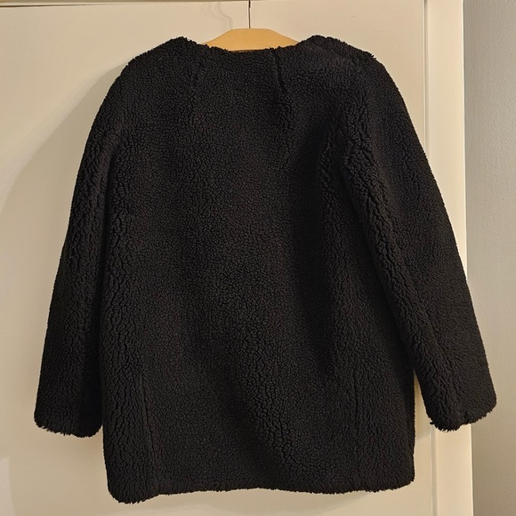 ❌SOLD❌New Artizia Wilfred Laboratoire Black Fur Teddy Oversized Sherpa Jacket XS - Picture 2 of 2